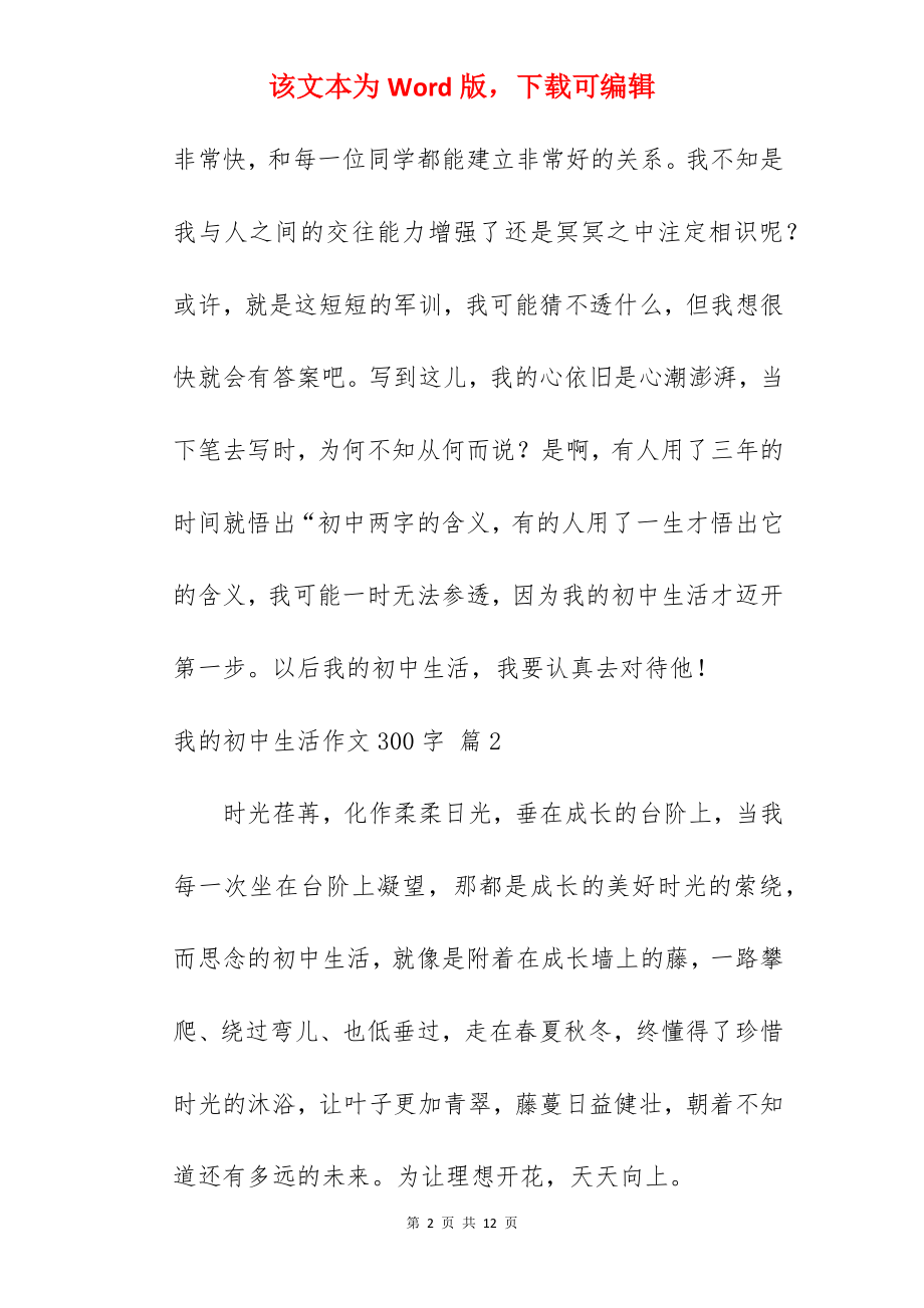 我的初中生活作文300字.docx_第2页