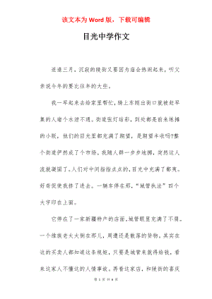 目光中学作文.docx