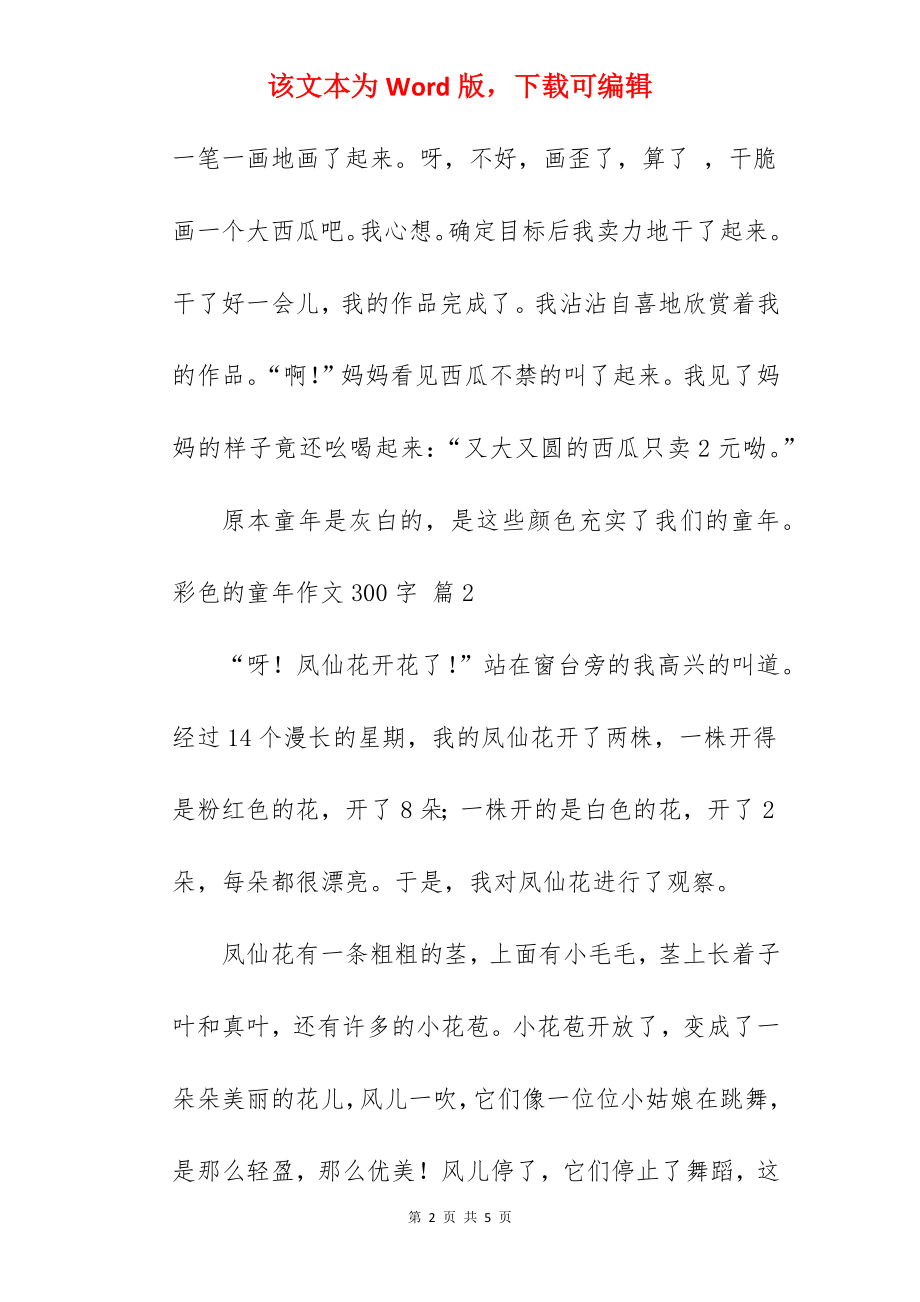 彩色的童年作文300字.docx_第2页