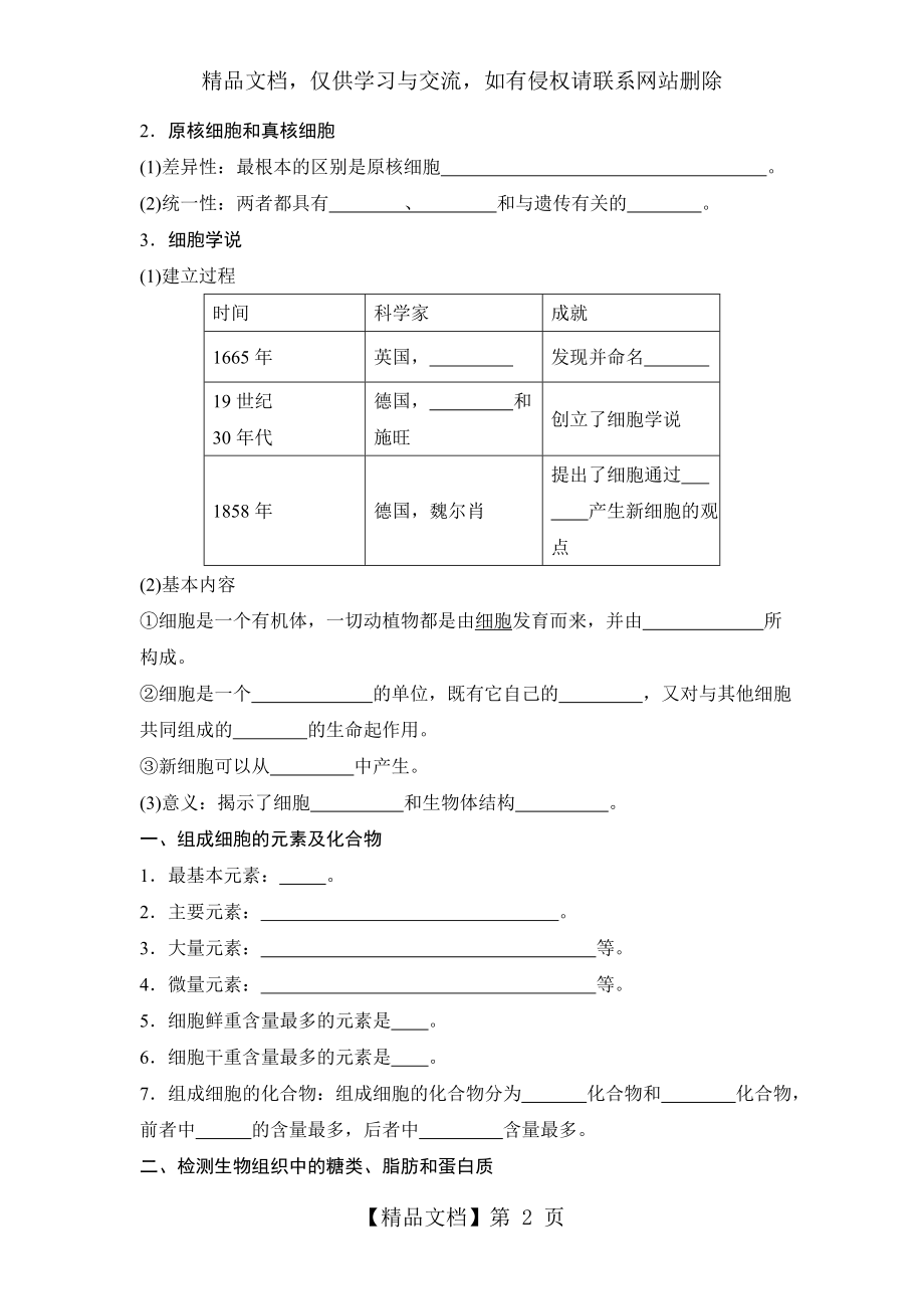 生物必修一基础知识填空.doc_第2页