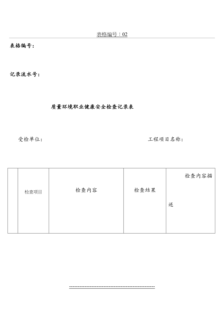 质量环境职业健康安全检查记录表(新).doc_第2页