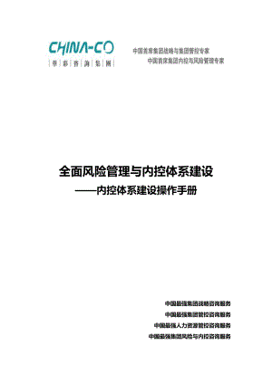 全面风险管理与内控体系建设--内控体系建设操作手册(DOC-39页).doc