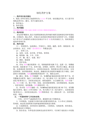 绿化施工青岛某单位绿化养护施工方案.doc