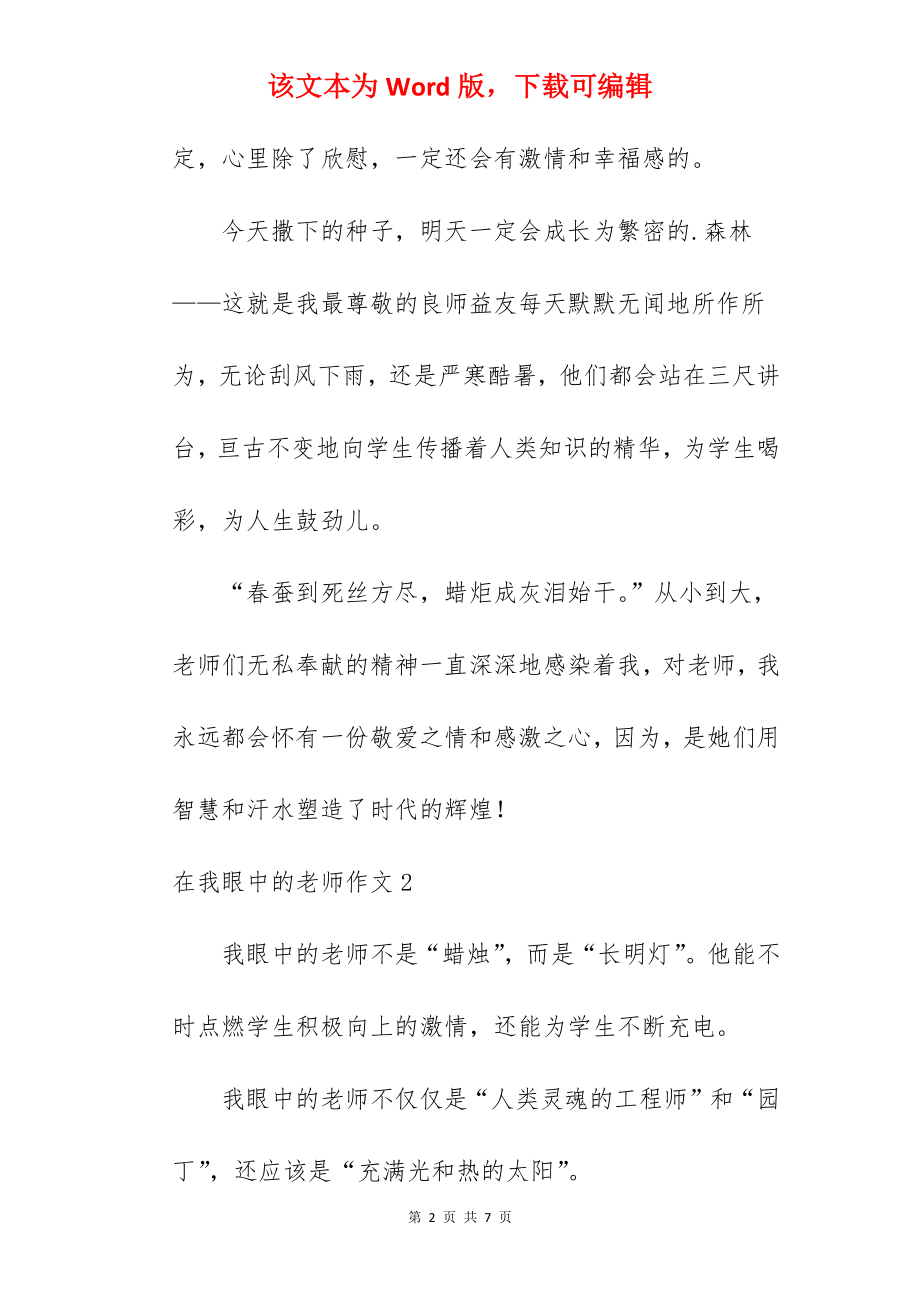 在我眼中的老师作文.docx_第2页