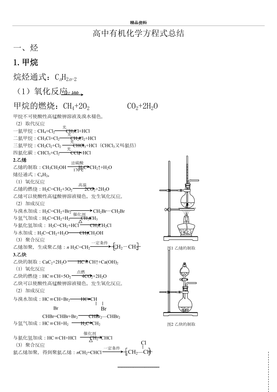 最新(完美版)高中有机化学方程式总结.doc_第2页