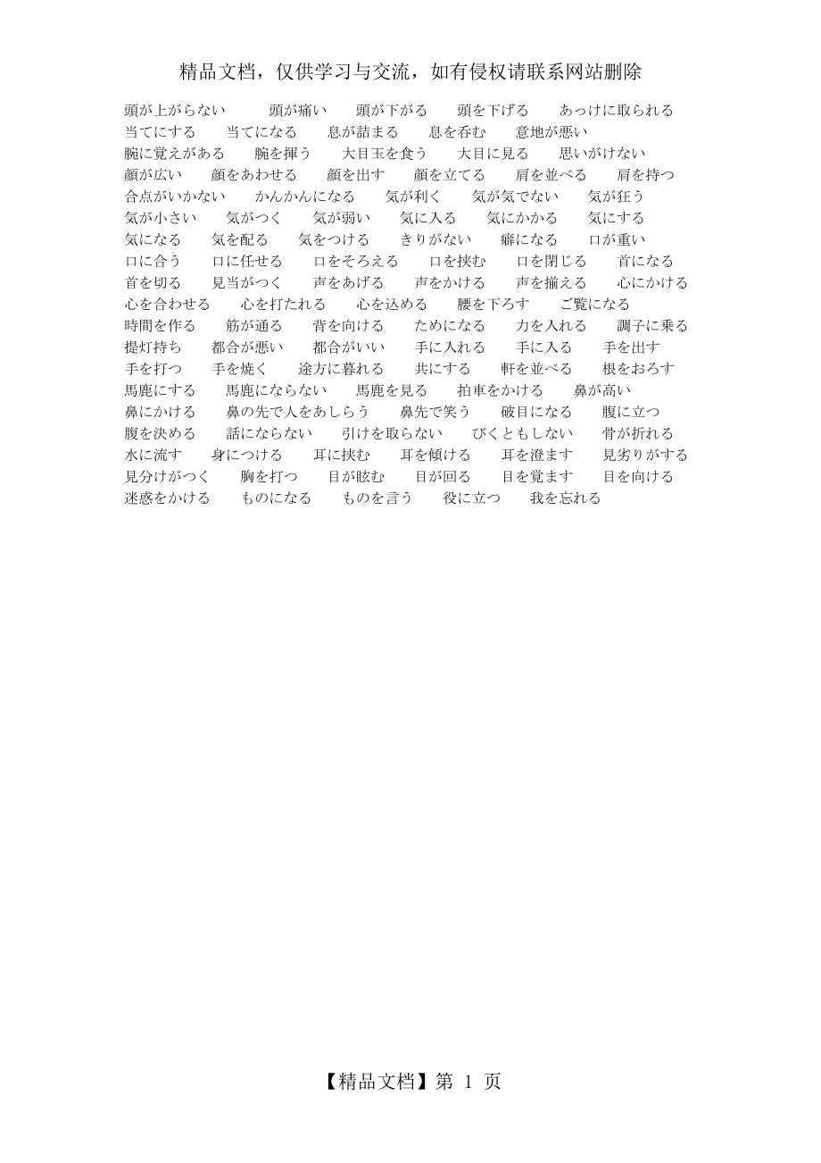 日语专四考试常考的惯用句.docx_第1页