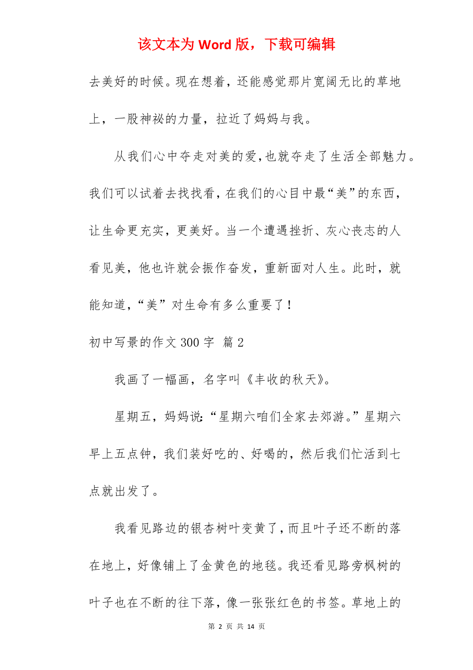 初中写景的作文300字.docx_第2页