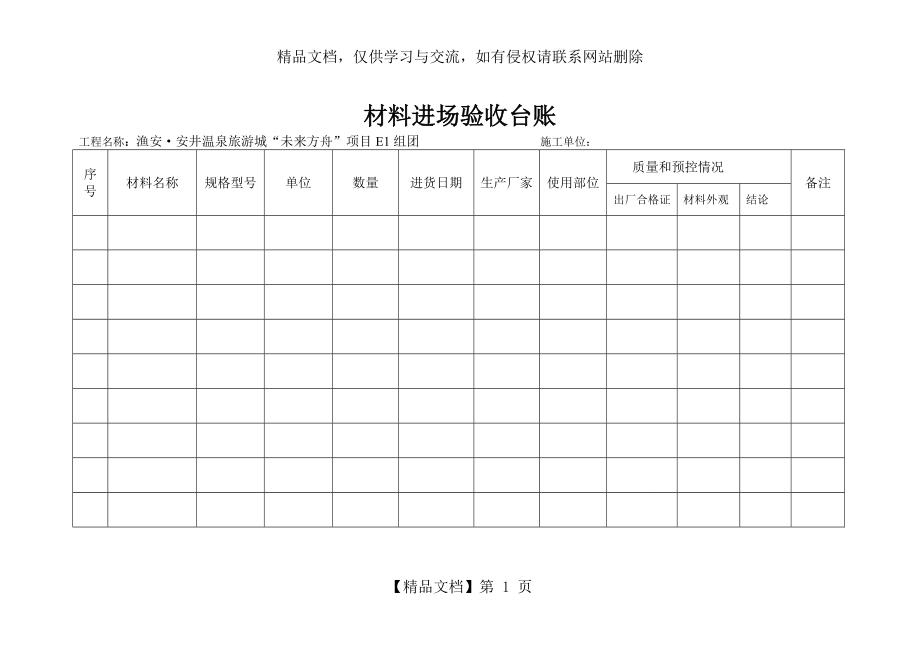 材料进场验收台账.doc_第1页