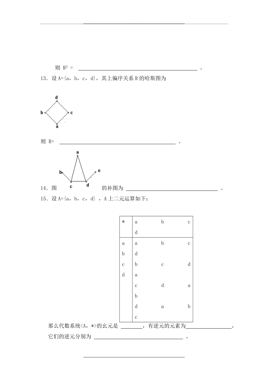 100道离散数学填空题.doc_第2页