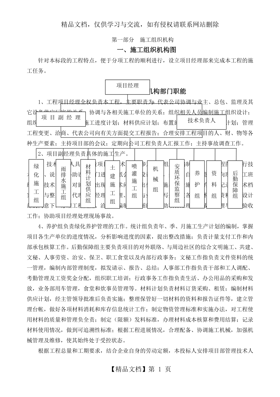 某园林绿化项目施工组织设计方案.doc_第1页