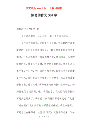 惊喜的作文500字.docx