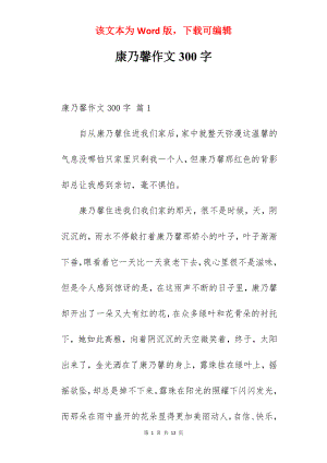 康乃馨作文300字.docx