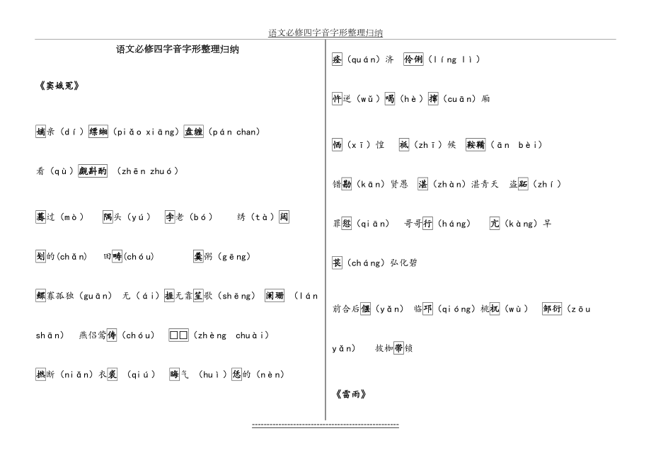 语文必修四字音字形整理归纳.doc_第2页