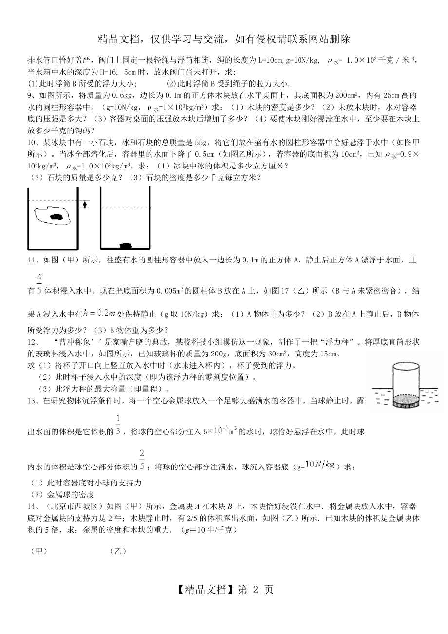 浮力培优试题.doc_第2页