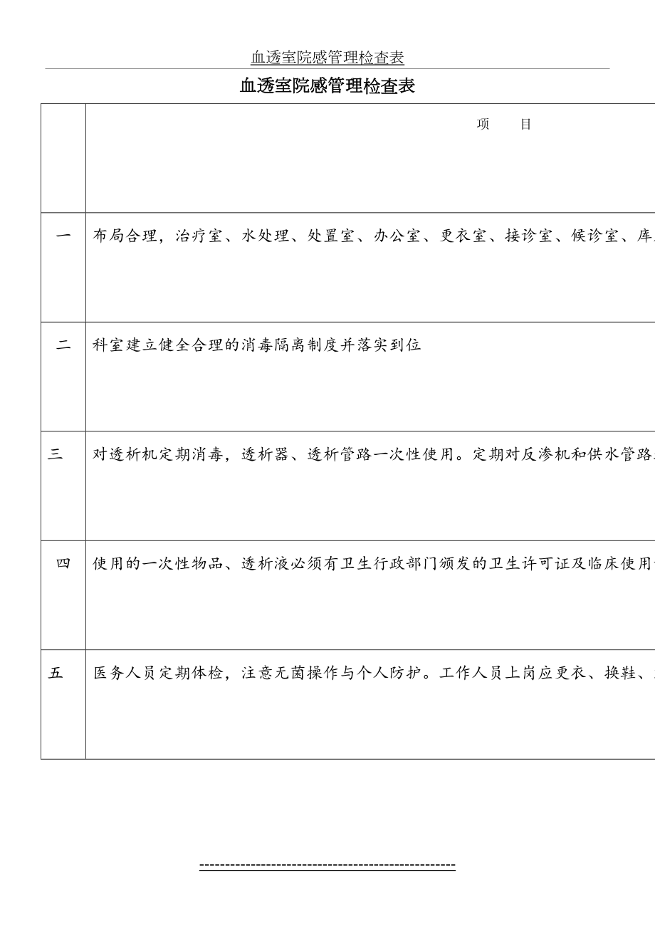 血透室院感管理检查表(1).doc_第2页