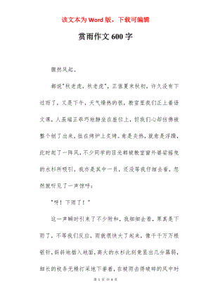 赏雨作文600字.docx