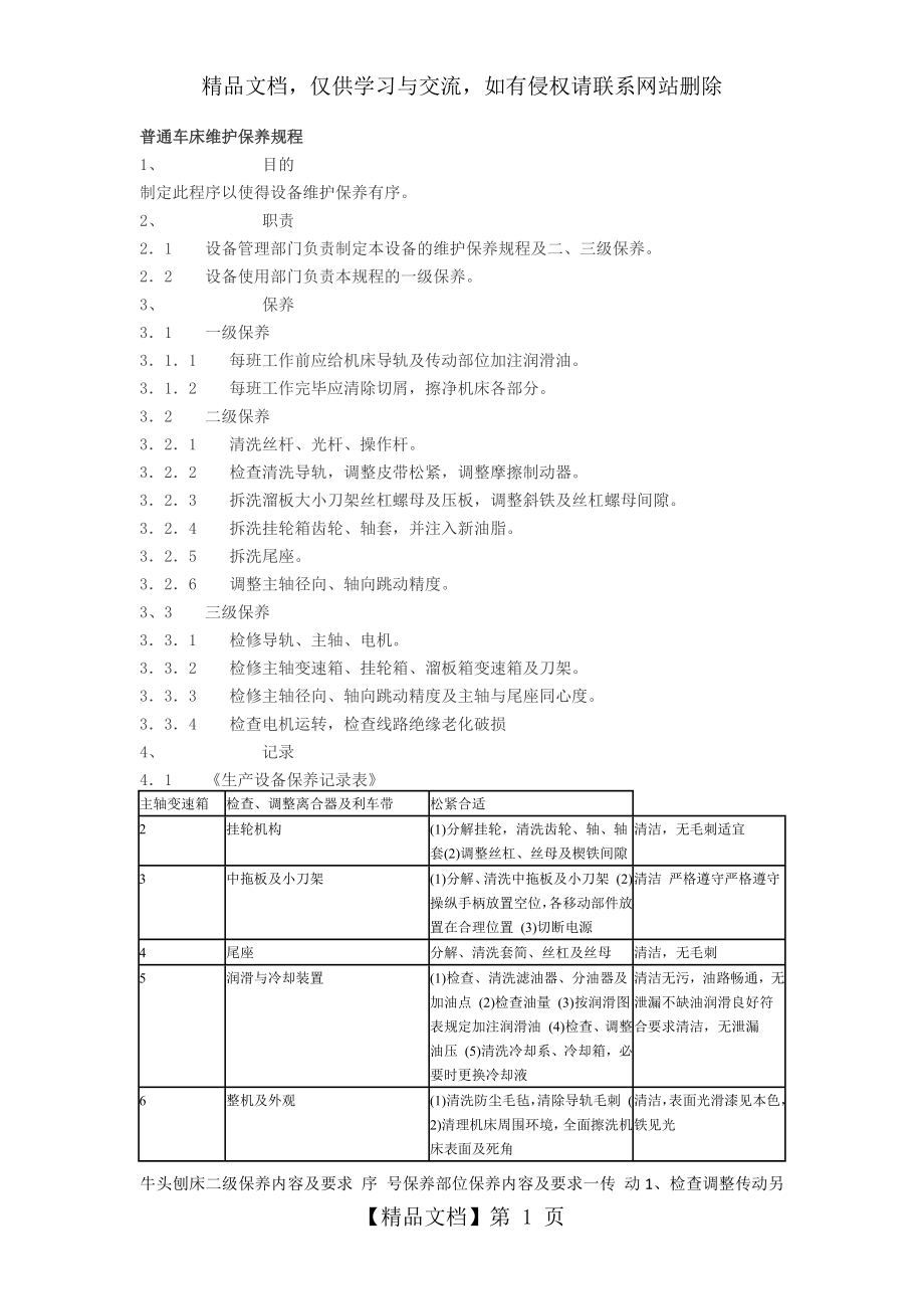 普通车床保养.docx_第1页