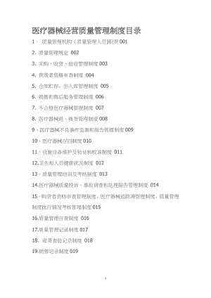 医疗器械经营质量管理制度、工作程序14738.doc