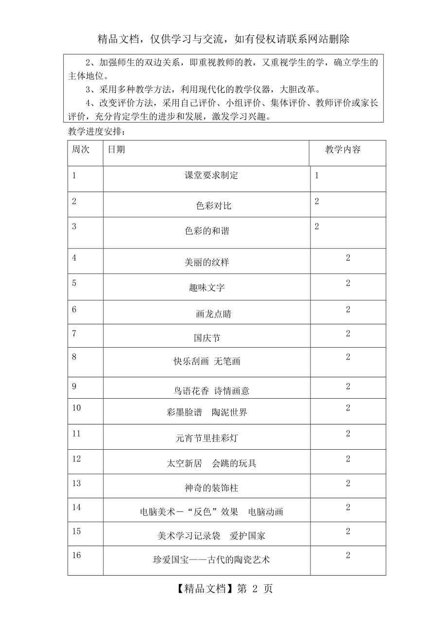 最新人教版小学五年级上册美术教案.doc_第2页