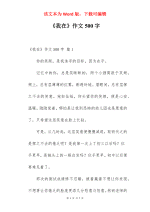 《我在》作文500字.docx