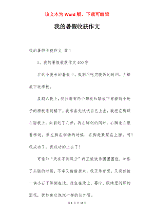 我的暑假收获作文.docx