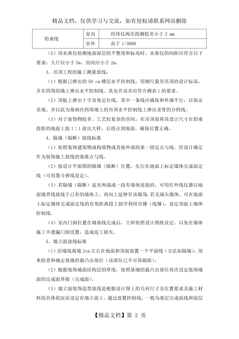 装饰工程测量放线.docx_第2页