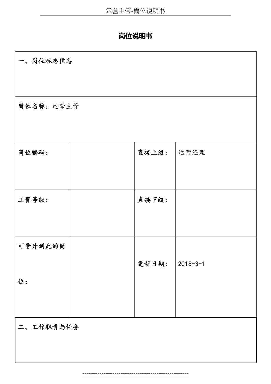 运营主管-岗位说明书.doc_第2页