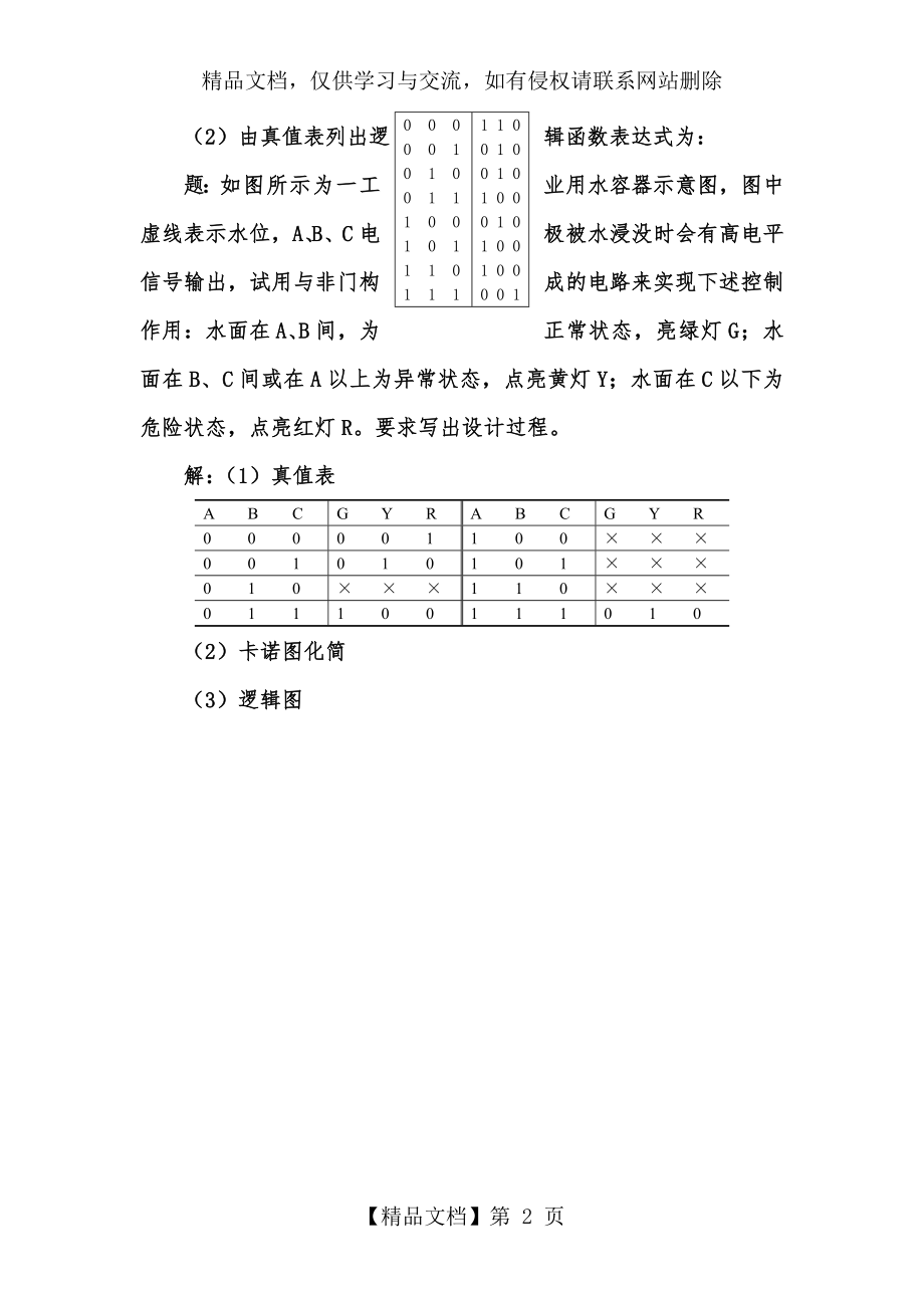 组合逻辑电路练习题.doc_第2页