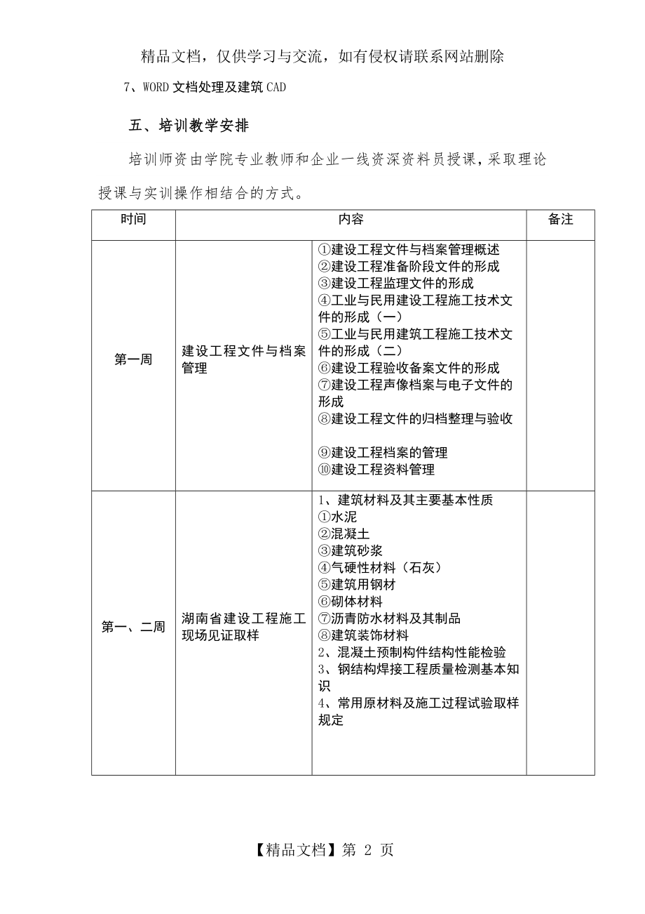 资料员培训方案.doc_第2页