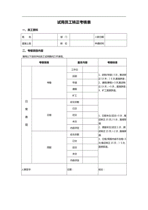 员工转正考核表(新)63817.doc