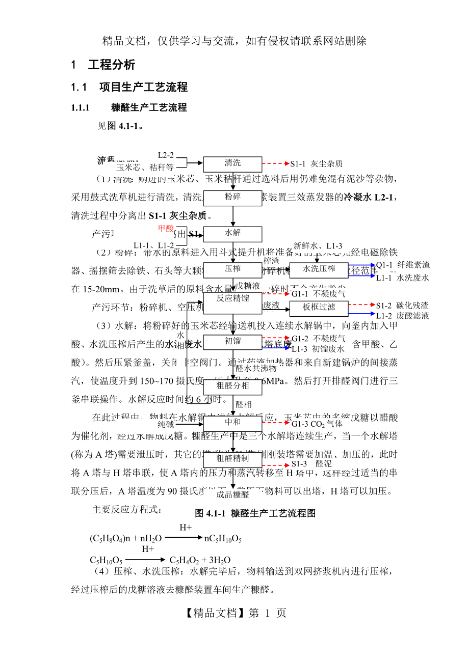 糠醛工艺流程.doc_第1页