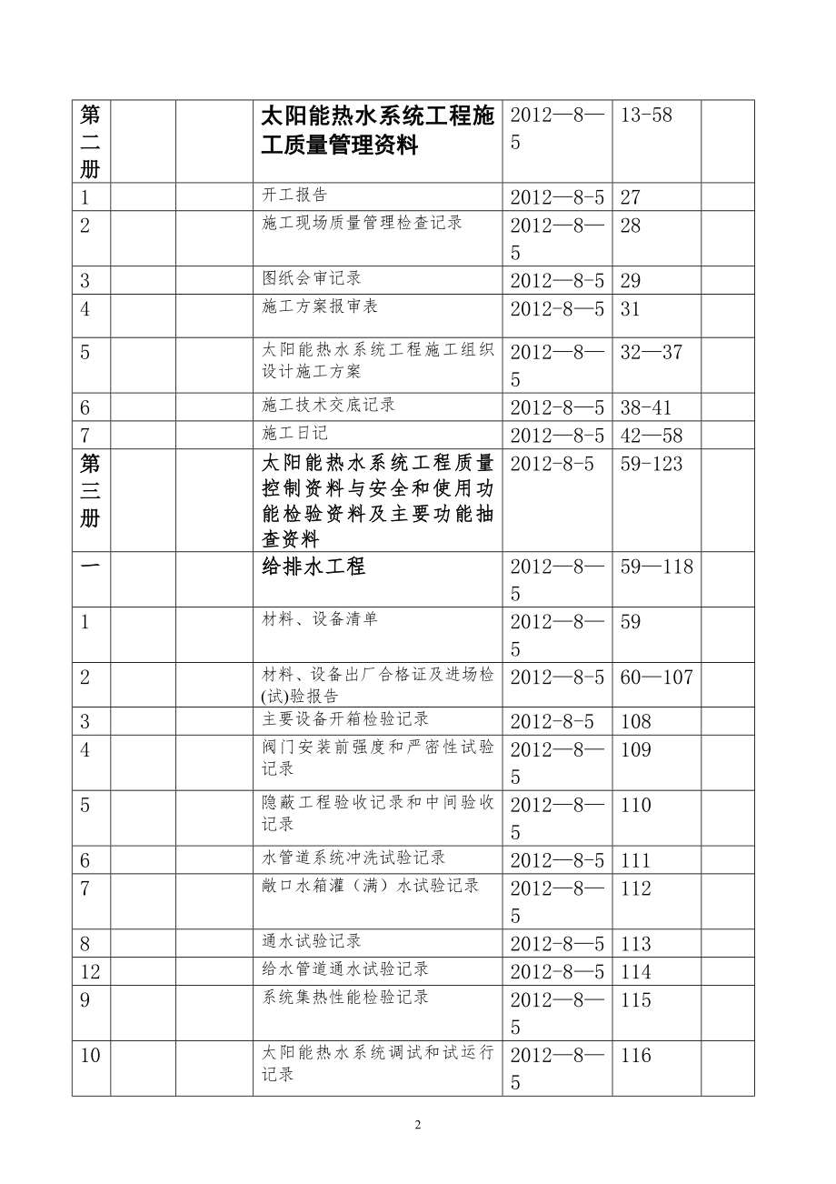 太阳能热水系统工程竣工资料(案例)(1).doc_第2页