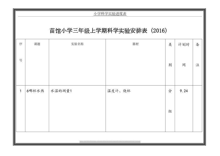 青岛版3-6年级小学科学实验进度表实验计划(1).doc_第2页