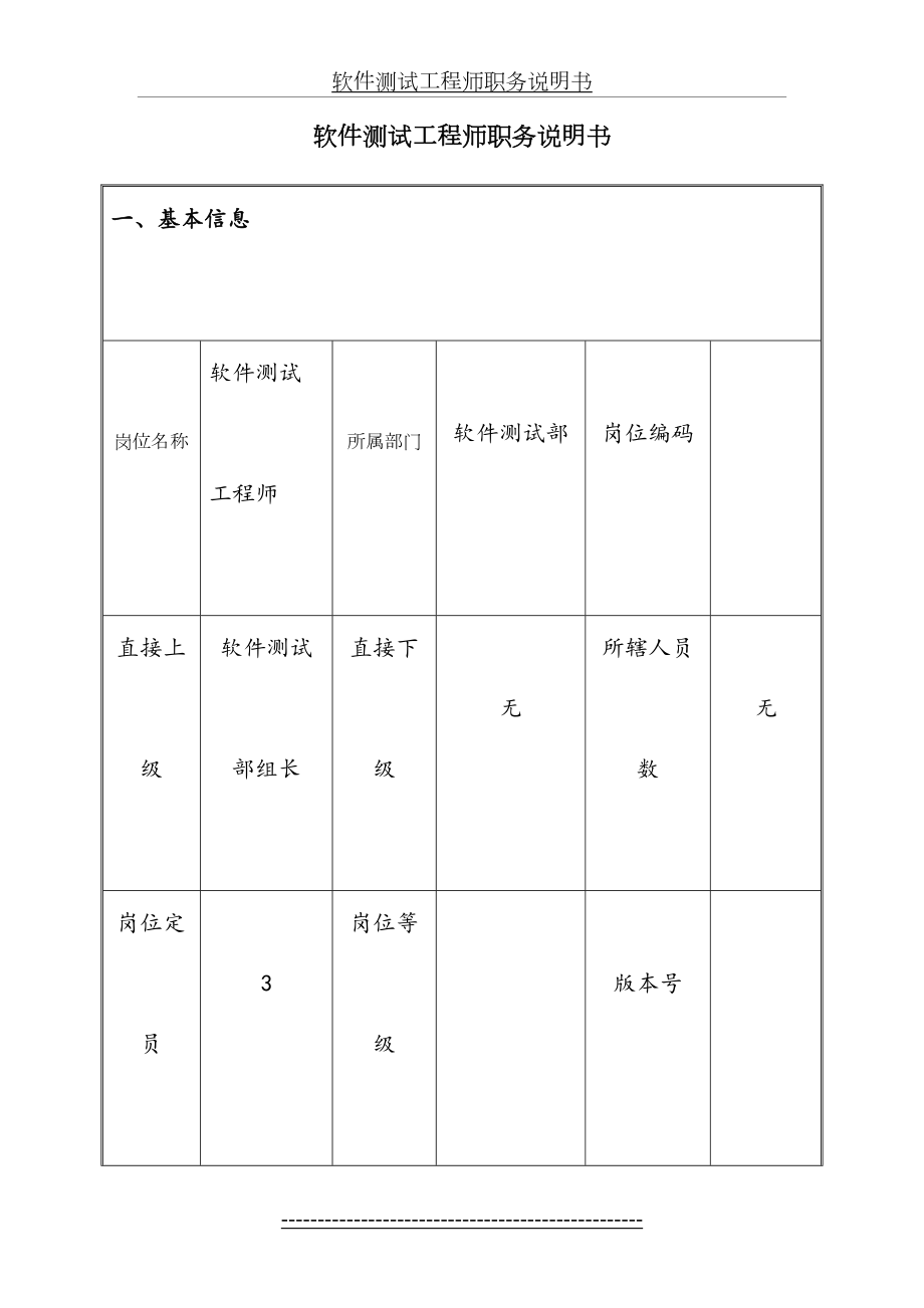 软件测试工程师职务说明书.doc_第2页