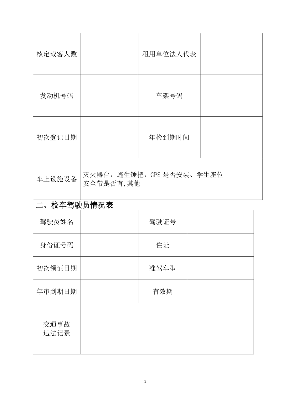 学校校车安全管理台账54175.doc_第2页