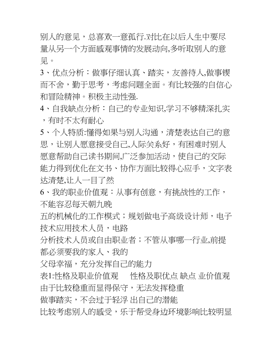 大学生职业生涯规划书-部分材料-电类专业.doc_第2页