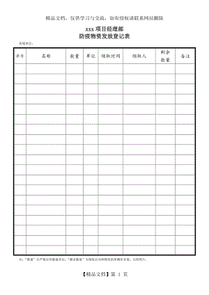 防疫物资发放登记表.doc