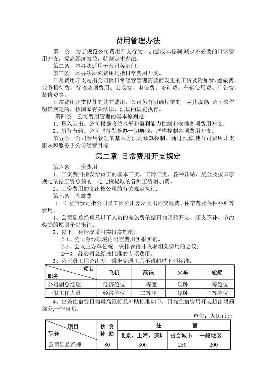 费用管理办法1.docx_第1页