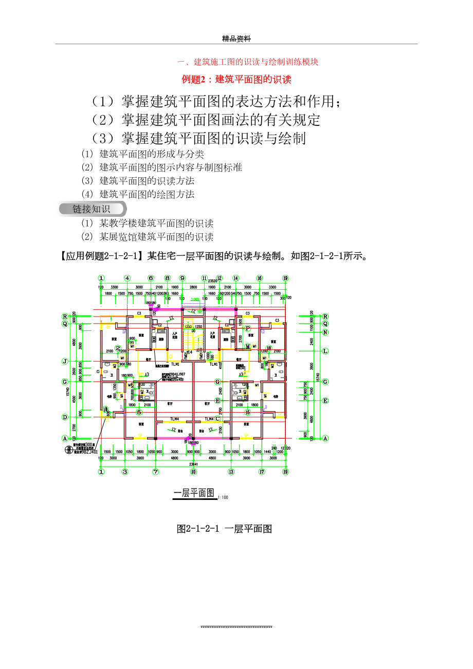 最新2-1-2 建筑平面图的识读.doc_第2页