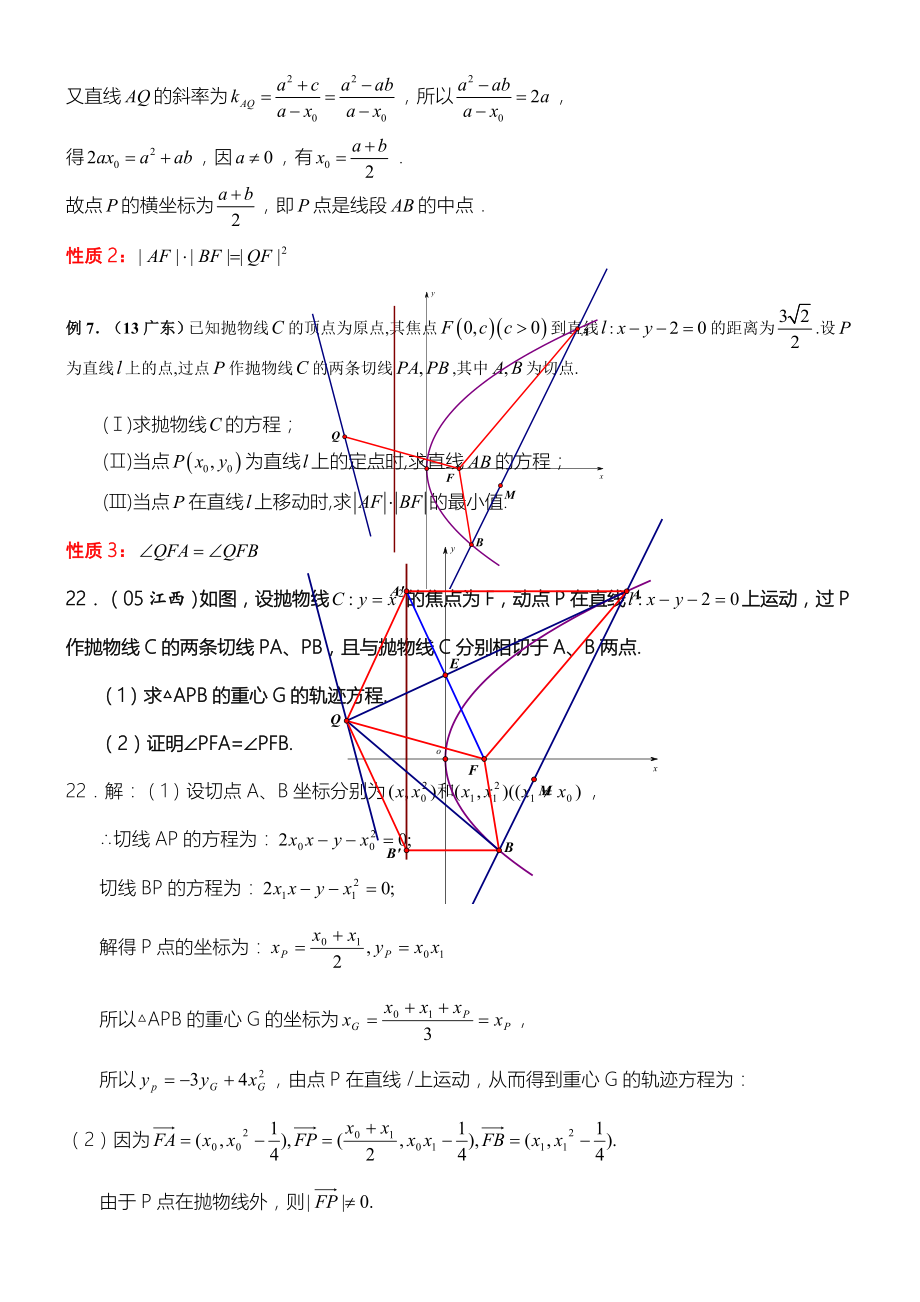 阿基米德三角形性质与高考习习题-DOC.doc_第2页