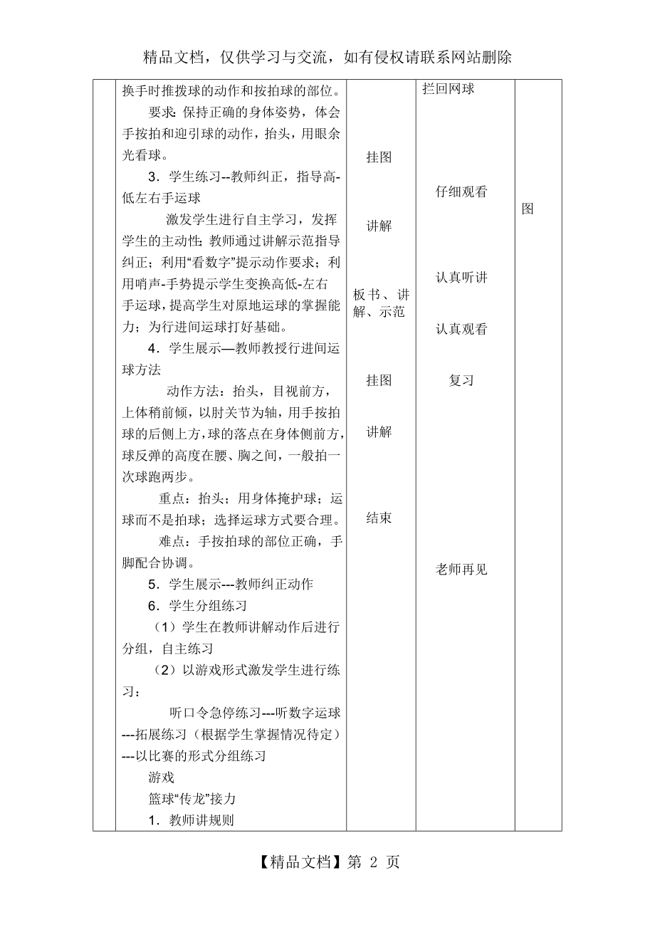 篮球运球微格教学教案.doc_第2页