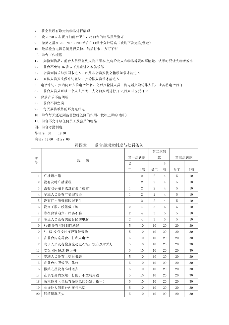 赛奥健身俱乐部前台部流程管理制度.doc_第2页