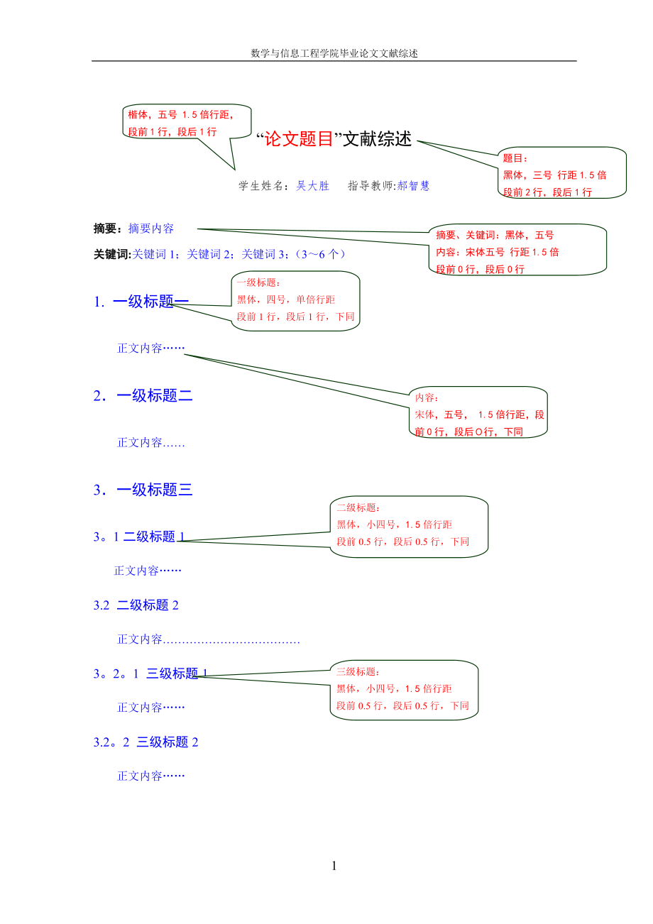 台州学院-毕业论文-文献综述模板及基本要求.doc_第1页