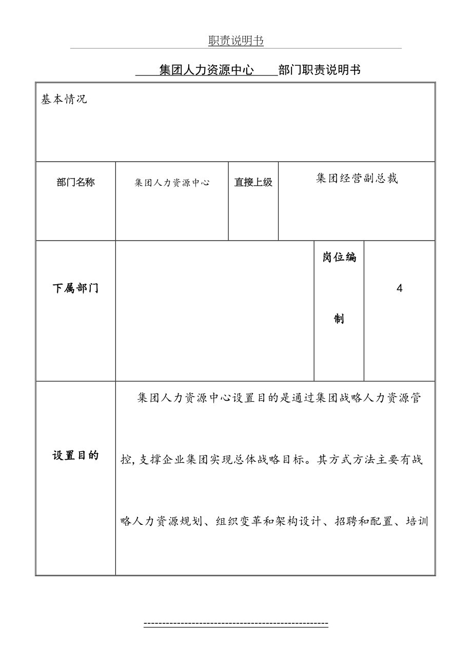 集团人力资源中心部门职责.doc_第2页