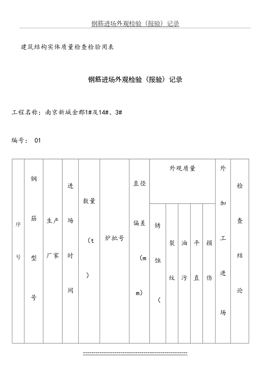 钢筋进场外观检验(报验)记录.doc_第2页