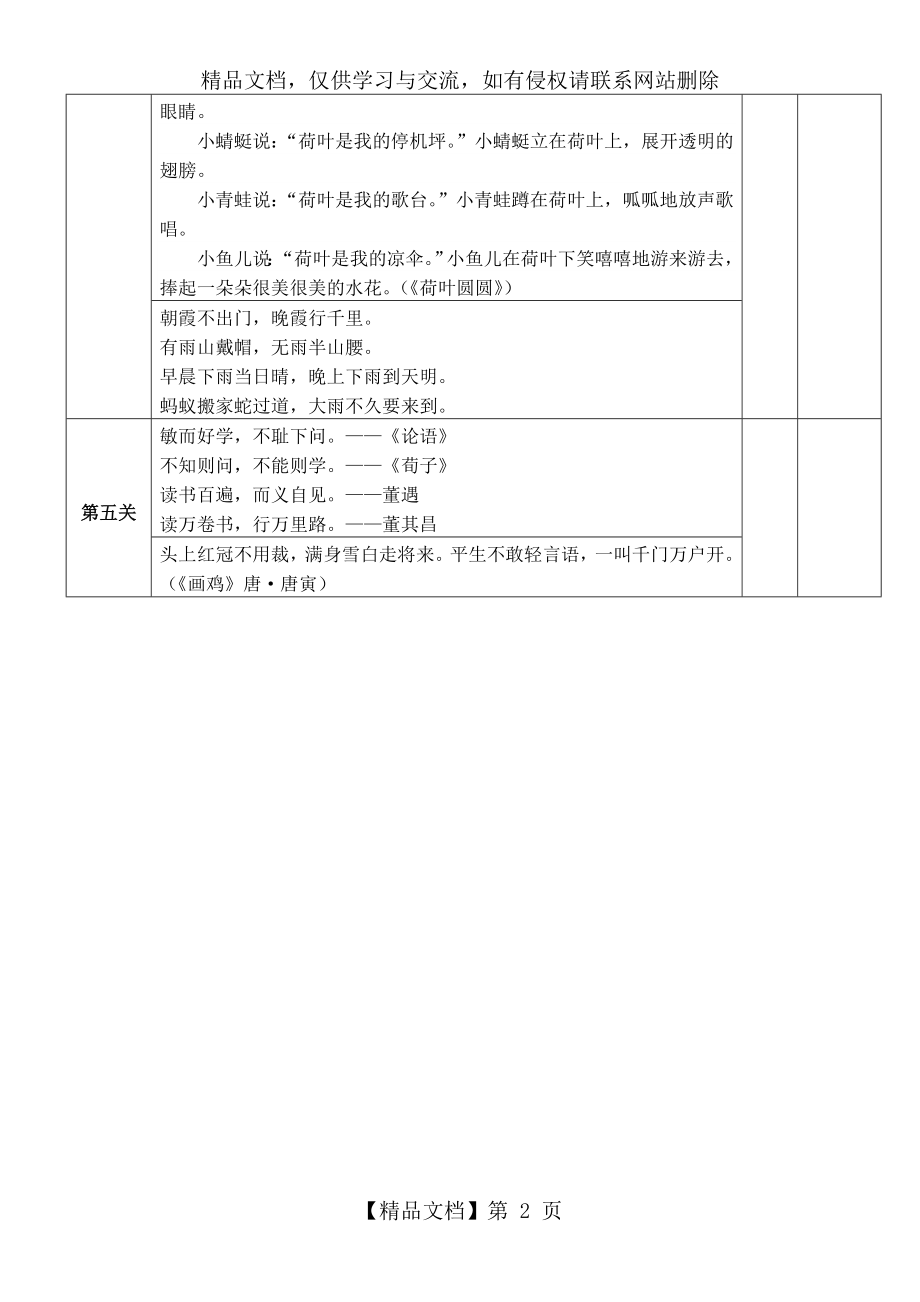 部编版小学语文一年级下册课文背诵闯关表.docx_第2页