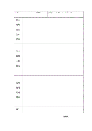 安全监理日志范本07245.doc