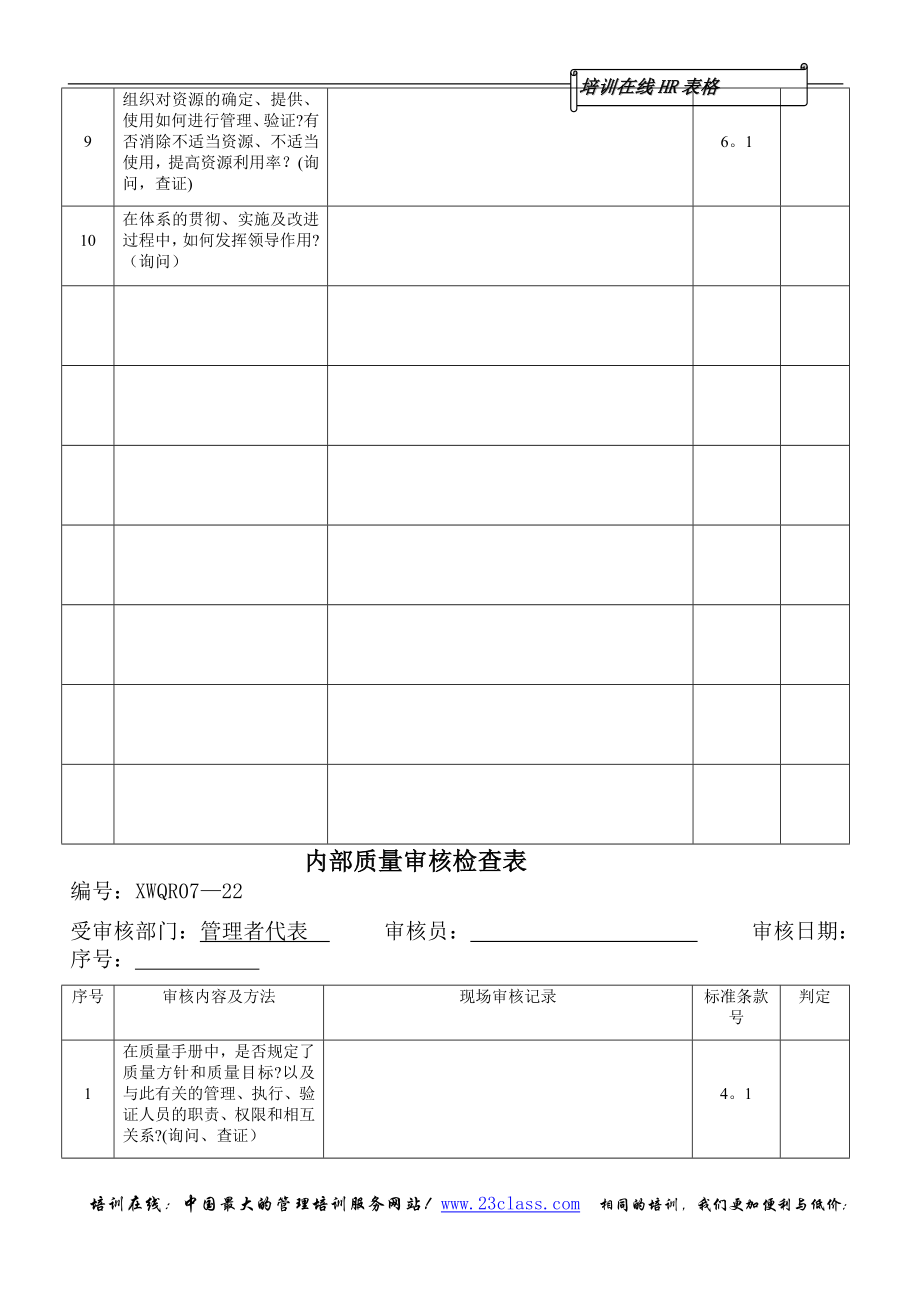 质量管理体系审核检查表格式.doc_第2页