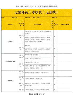 电商运营部员工考核表.docx