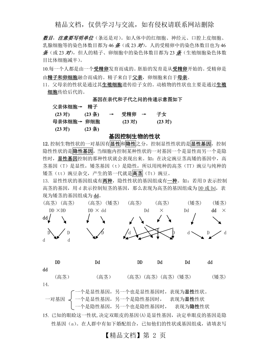 苏科版八年级下册生物知识要点..doc_第2页